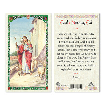 Good Morning God Laminate Holy Card