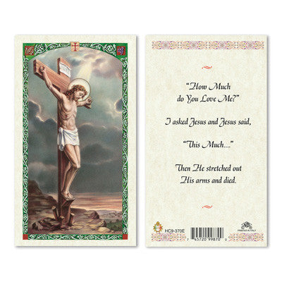 Crucifixion-I Asked Jesus Laminate Holy Card