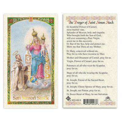 St. Simon Stock Laminate Holy Card