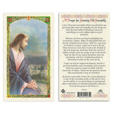 A Prayer for Growing Old Gracefully Laminate Holy Card