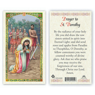 St. Dorothy Laminate Holy Card