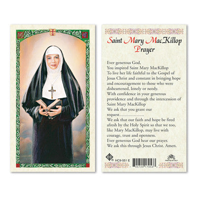 St. Mary MacKillop Laminate Holy Card