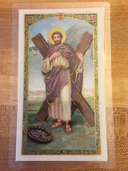 St. Andrew the Apostle Holy Card