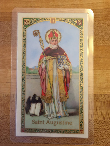 St. Augustine Holy Card