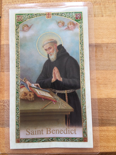St. Benedict Laminate Holy Card