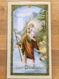 St. Christopher Laminate Holy Card