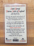 St. George Patron Saint of England Laminate Holy Card