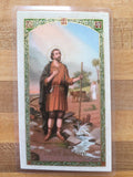 St. Isidore Patron Saint of Farmers & Gardners Laminate Holy Card