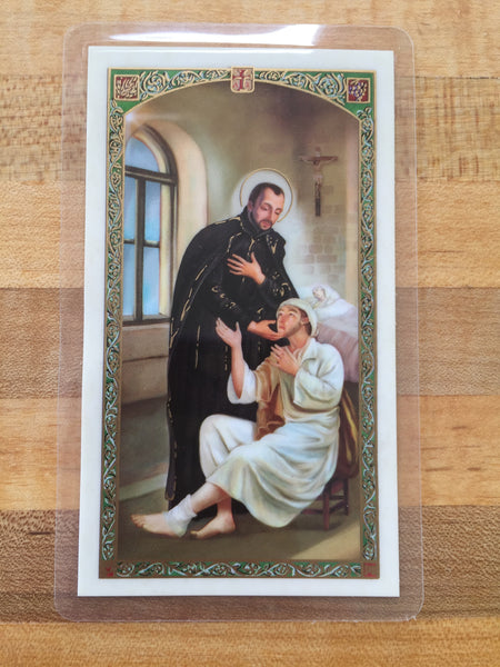 St. John of God Patron Saint of Suffering & Heart Disease Laminate Holy Card