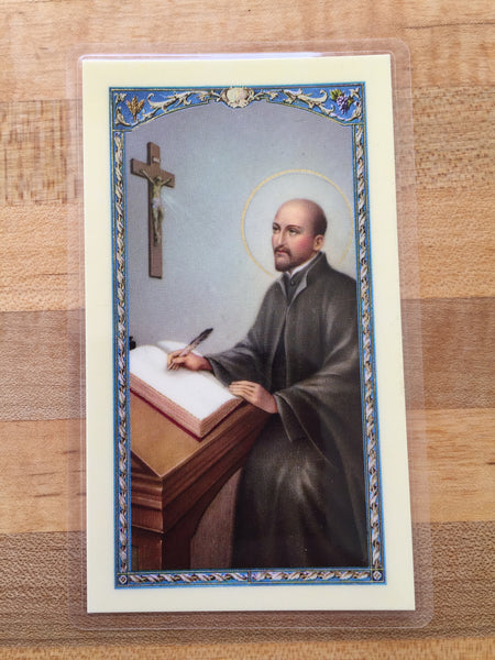 St. Ignatius Loyola Laminate Holy Card