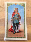 St. Louis King of France Laminate Holy Card