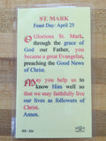 St. Mark Laminate Holy Card