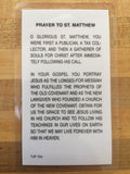 St. Matthew Laminate Holy Card DISCONTINUED