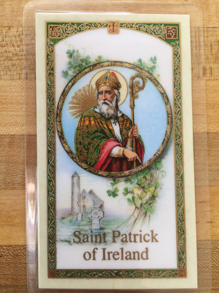St. Patrick's Breastplate Laminate Holy Card