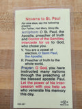 St. Paul Novena Laminate Holy Card