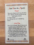 St. Peter the Apostle Laminate Holy Card