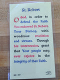 St. Robert Laminate Holy Card