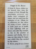 St. Rocco Laminate Holy Card