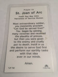St. Joan of Arc Holy Card Laminate DISCONTINUED