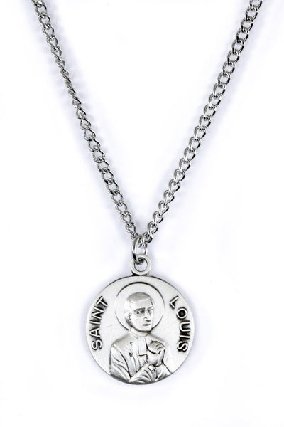 St. Louis de Montfort Pewter Necklace with Holy Card