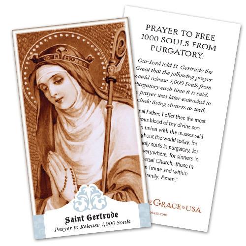 Saint Gertrude the Great Holy Cards