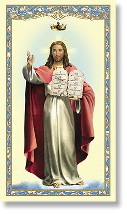 The Ten Commandments Laminate Holy Card