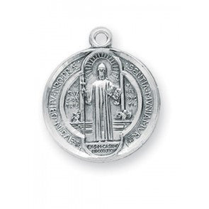 Saint Benedict Round Jubilee Sterling Silver Medal