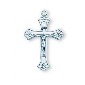 Sterling Silver Swirled Crucifix