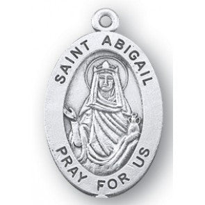 Saint Abigail Oval Sterling Silver Medal