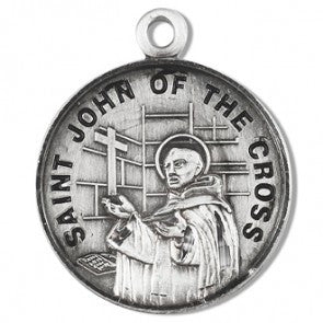 Saint John of the Cross 7/8" Round Sterling Silver Medal