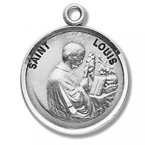 Saint Louis Round Sterling Silver Medal