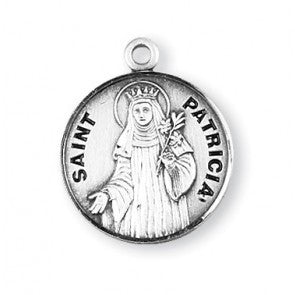 Saint Patricia Round Sterling Silver Medal