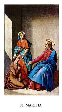 St. Martha Holy Card Laminate DISCONTINUED