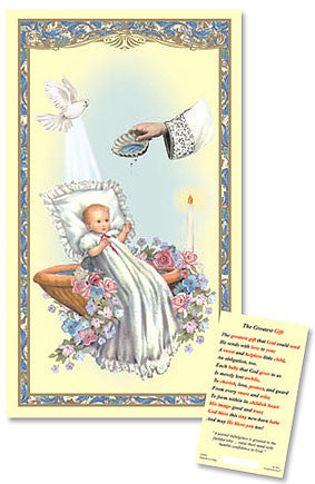 Baptism Laminate Holy Card