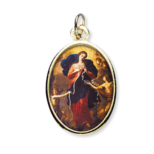 Our Lady Untier of Knots/Pray for Us-1 Inch Gold Epoxy Oxidized Medal