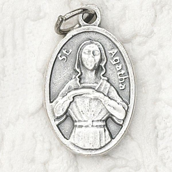 St. Agatha - 1 inch Pray for Us Medal