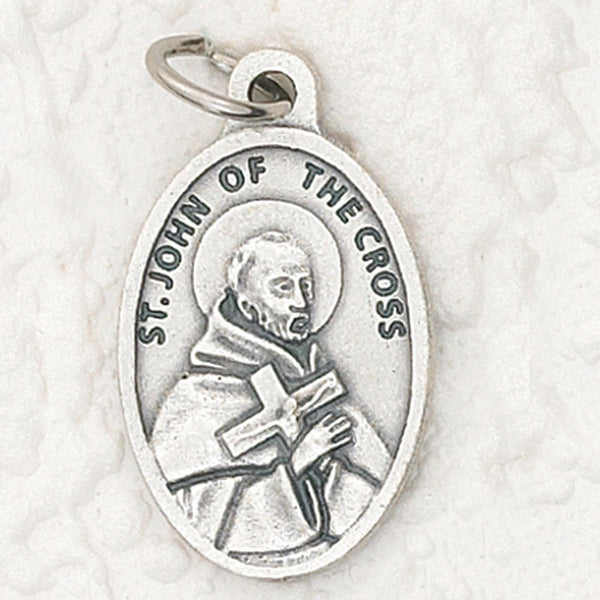 St. John of the Cross - 1 inch Pray for Us Medal Oxidized