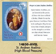 St. Andrew Avellino Healing Saint Relic Card