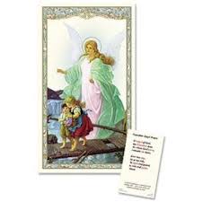 Guardian Angel Holy Card Laminate