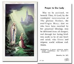 Our Lady of Lourdes Holy Card Laminate