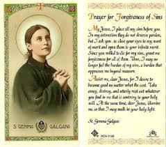 St. Gemma Galgani Holy Card Laminate