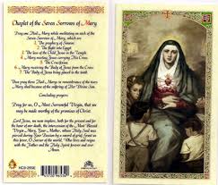 Chaplet of the Seven Sorrows of Mary Laminate Holy Card