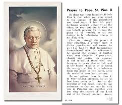 Prayer to Pope Pius X Holy Card Laminate