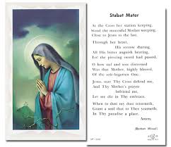 Stabat Mater Laminate Holy Card