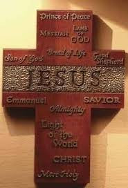8" Jesus Wall Cross In His Name Collection for Roman Inc.