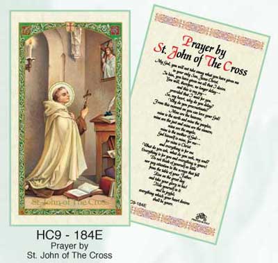 St. John of the Cross Laminate Holy Card