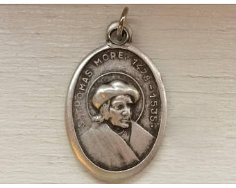 St. Thomas More - 1 inch Pray for Us Medal