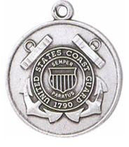 Coast Guard St. Michael Sterling Silver Medal from Jeweled Cross