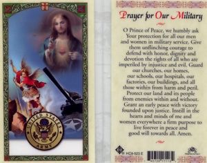 Army Prayer for Military Service Holy Card Laminate