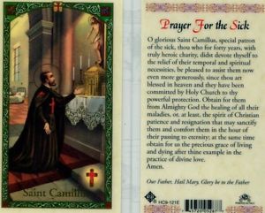 Prayer for the Sick Laminate Holy Card